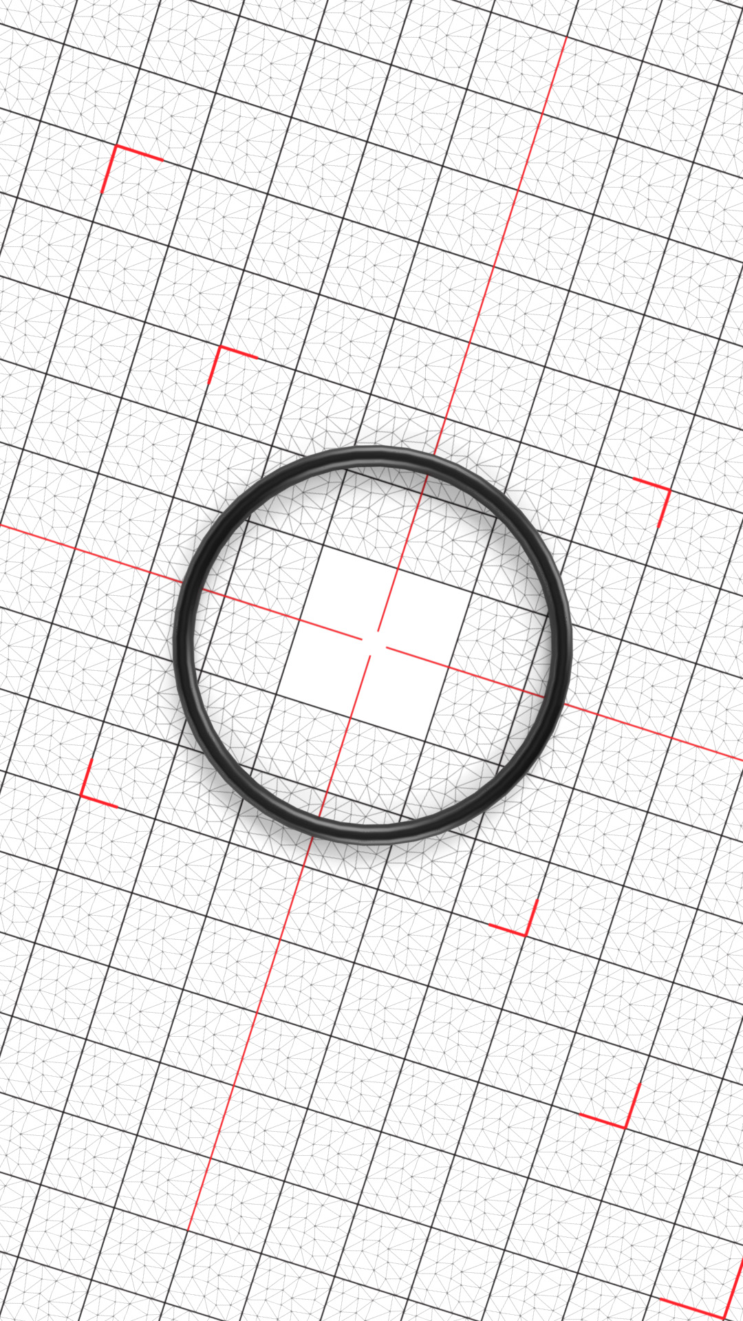 Grid not aligned with the vertical direction